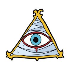 cartoon mystic eye symbol N29