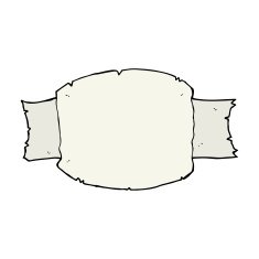 cartoon scroll banner N26