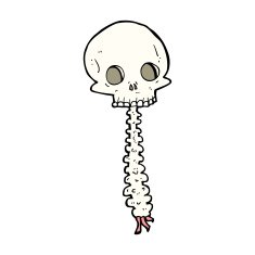 spooky cartoon sull and spine N13