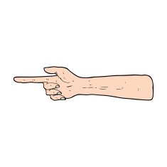 pointing hand cartoon N29