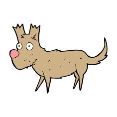 cartoon cute little dog N13
