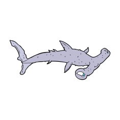 Cartoon Hammerhead Shark N18