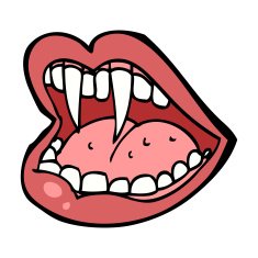 cartoon vampire mouth N39