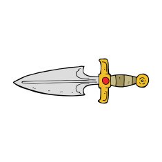 Cartoon Dagger N25