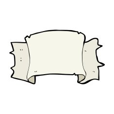 cartoon heraldry scroll banner N9