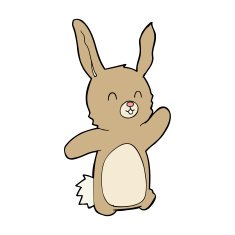 Cartoon happy rabbit N21