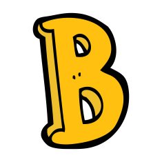 Cartoon Letter B N30