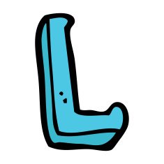 cartoon letter l N23