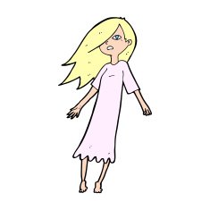 cartoon ghost like girl N10