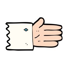 cartoon open hand symbol N7
