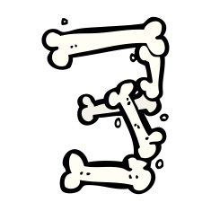 cartoon halloween bone number N129