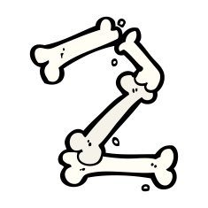 cartoon halloween bone number N130