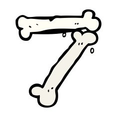 cartoon halloween bone number N131