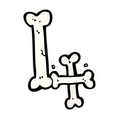 cartoon halloween bone number N132