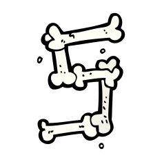 cartoon halloween bone number N134