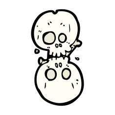 cartoon halloween bone number N135