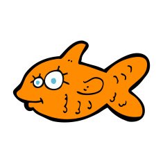 cartoon happy goldfish N9