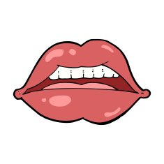 cartoon sexy lips symbol N9