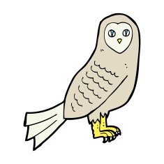 Cartoon Owl N209