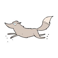 Cartoon Wolf Running N11