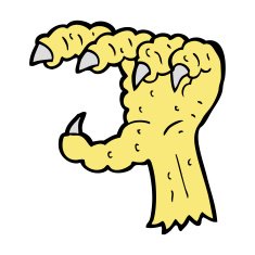 cartoon bird claw N9