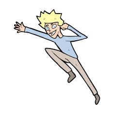 cartoon jumping man N14
