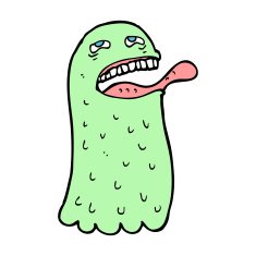 cartoon funny ghost N34
