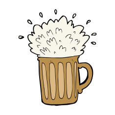 cartoon frothy beer N27