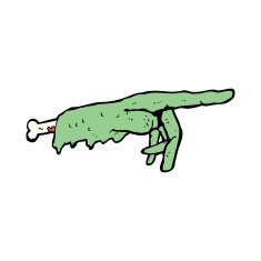 cartoon pointing zombie hand N23