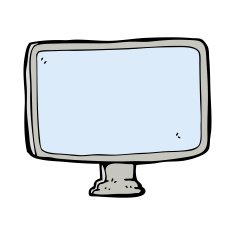 Cartoon Computer Screen N40