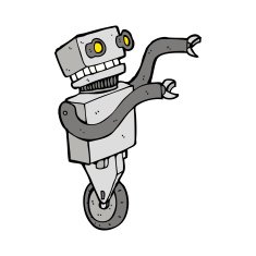 cartoon funny robot N119