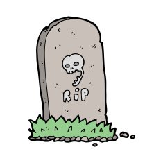 cartoon spooky grave N82