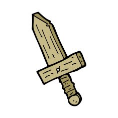cartoon wooden sword N18