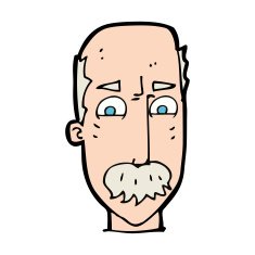 cartoon annnoyed old man N13