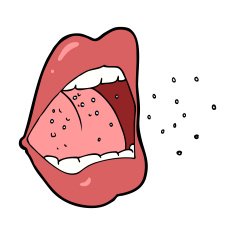 cartoon sneezing mouth N11