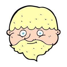 cartoon bearded man N81