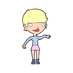 cartoon happy woman N368