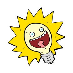 cartoon lightbulb N7