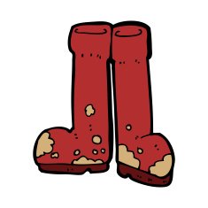 Cartoon Muddy Boots N12