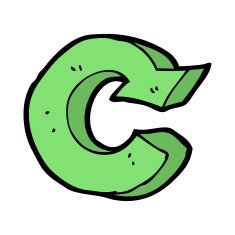 cartoon recycling symbol N14