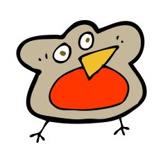 funny cartoon robin N14
