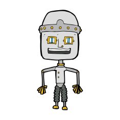 Funny Cartoon Robot N76