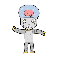 Funny Cartoon Robot N77