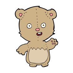 cartoon teddy bear N433