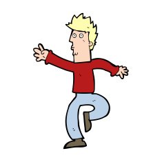 cartoon urgent man N14