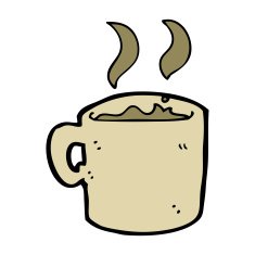 cartoon mug of coffee N15