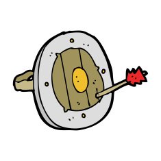 cartoon shield with arrow N14
