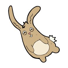 Funny cartoon rabbit N61