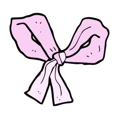 Cartoon Pink Bow N23