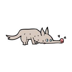 cartoon dog sniffing floor N8